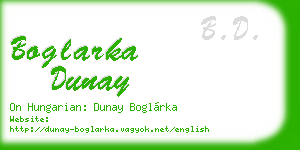 boglarka dunay business card